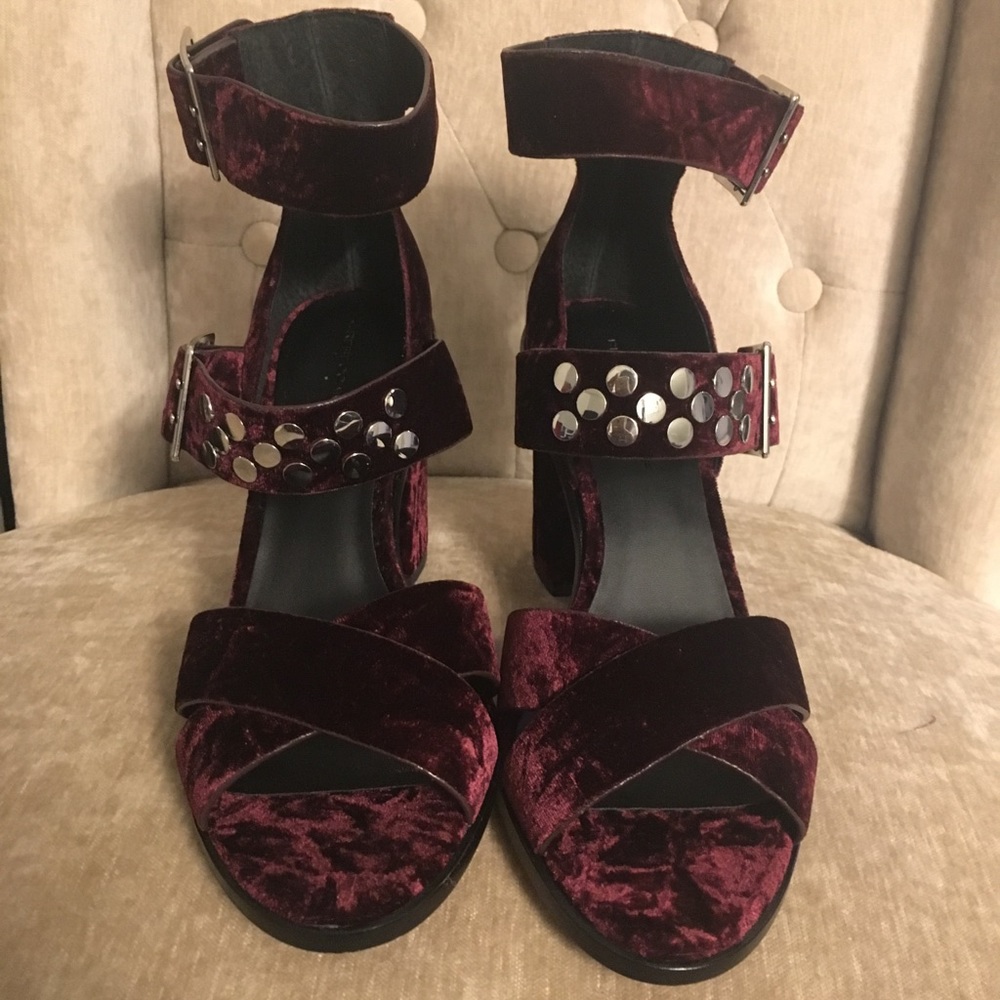 Rebecca Minkoff burgundy suede shoes